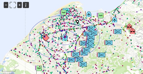 A screenshot of the Hadean POLI constructive simulation displayed through the 4C Strategies Exonaut training management software.