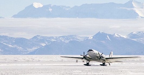 The BT-67 is no stranger to Antarctica's harsh climate. This picture displays a Basler BT-67 (re-engined DC-3) in polar configuration equipped with snow skids.