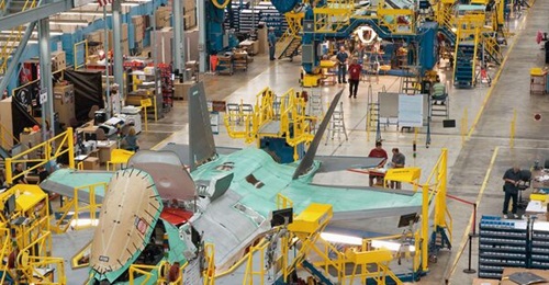 Germany's 35 F-35As will be built at the Fort Worth facility in the US (pictured) rather than at the Cameri site in Italy.