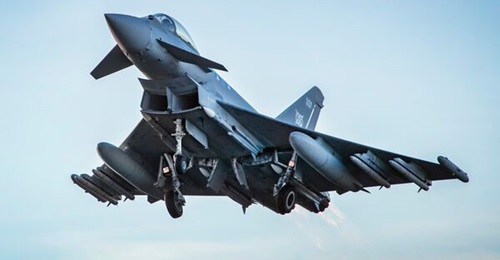 While the RAF operates high-performance platforms, such as the Eurofighter Typhoon (pictured), it suffers from a lack of numbers.
