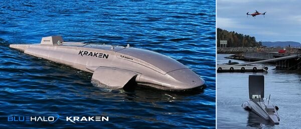 BlueHalo is partnering with Kraken Technology Group to supply autonomy capabilities and payloads for its unmanned surface vehicles including the K4 Manta, pictured above.