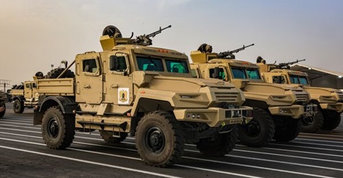 Vehicles that look like both the VPK-Ural and Streit Group Condor SUT featured in the LAAF parade on 17 May.