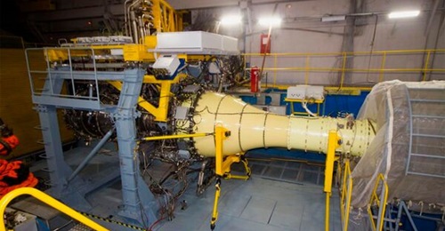 UEC-Aviadvigatel PD-35 turbofan engine core in testing in October 2021