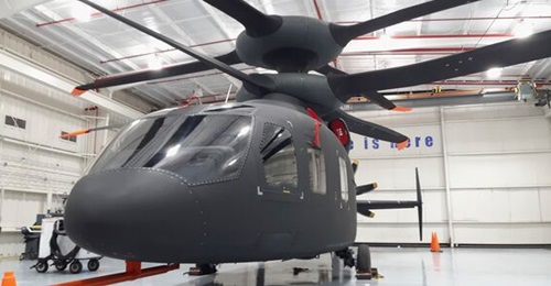 The Sikorsky-Boeing SB>1 Defiant technology demonstrator as seen on 20 February 2020 in West Palm Beach, Florida. US Army test pilots have flown the platform during FLRAA source selection to help the team better refine its end product for the service i...