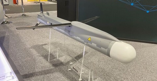 Saab showed the Arexis air-launched decoy for the first time at AOC Europe 2021