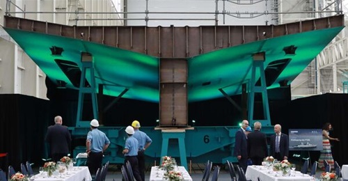 The keel of the future Type 126 frigate 
        
         was officially laid down at the Peene-Werft shipyard in Wolgast on 3 June 2024.
