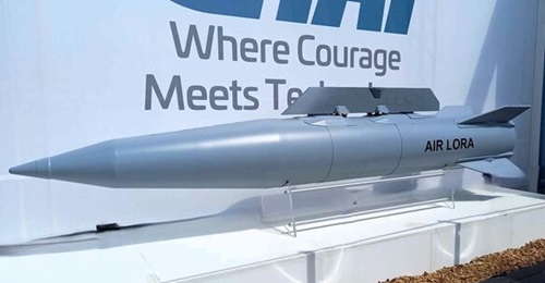 A full-scale model of the Air LORA missile was shown for the first time at ILA 2024. Derived from the surface-launched LORA, the air-launched version has been tested from an F-16 and is compatible with other larger aircraft types.
