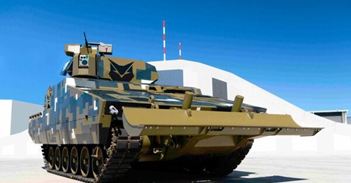The new Lynx Combat Support Vehicle unveiled by Rheinmetall Defence Australia on 18 October at its facilities in Redbank, Queensland.