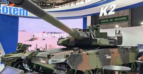 The K2EX main battle tank's most prominent upgrade is the addition of the Trophy active protection system.