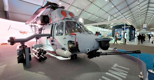 At ADEX 2021, KAI displayed a Surion MAH model fitted with, among other things, an enlarged stub wing-type structure mounting four canisters, each of which is designed to launch either a small UAV or a loitering munition. The display is meant to highli...