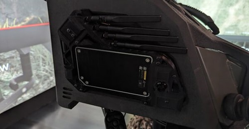 MBDA's Ground Warden compute module displayed at Eurosatory 2024.