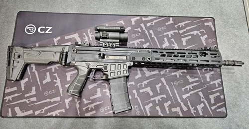 Ceská zbrojovka's CZ Bren 3 assault rifle displayed at Eurosatory 2024.