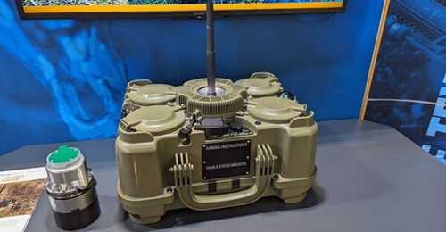 XM204 anti-tank mine with bare sub-munition.