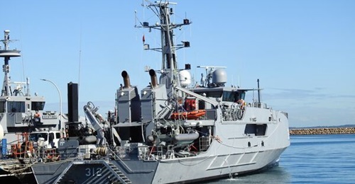 Australia's future ADV Cape Solander seen here while it was undergoing its sea trials phase with shipbuilder Austal.