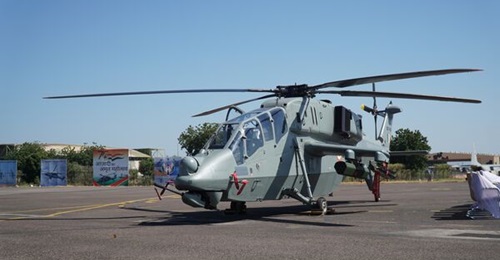 The Indian Air Force inducted the HAL Light Combat Helicopter into service in October 2022. One of the helicopter's FZ rocket launchers can be seen mounted on its left wing stub.
