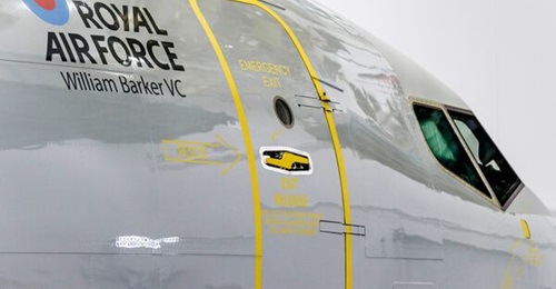 The seventh of nine P-8A Poseidons to be received by the UK bears the name William Barker VC, after a First World War pilot who flew with the same 201 Squadron that operates the maritime multimission aircraft.
