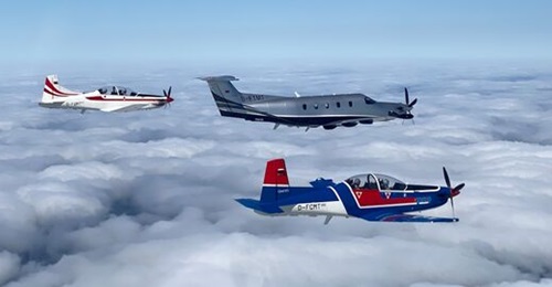 Two QinetiQ PC-9s and a PC-12 (pictured) of the fleet the company will use for Bundeswehr training.