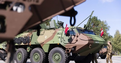 The NAF received its first CAVS Patria 6×6 APC at Adaži on 5 August.