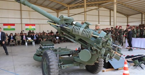 One of the M119 guns that were handed over to the Peshmerga.