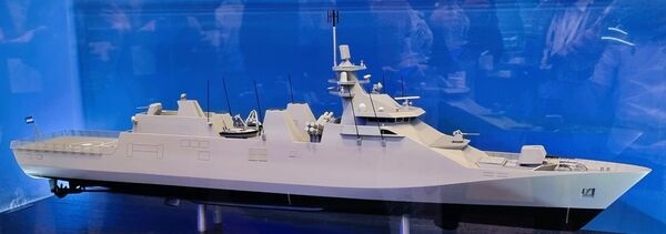 Scale model of the future PES 10714CO (March 2024), with the systems it will deploy.