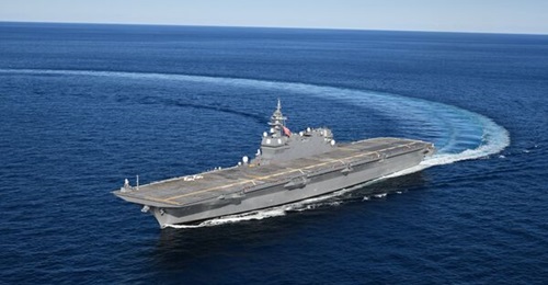 JS 
        
         seen here in an image that was released by the JMSDF post refit.