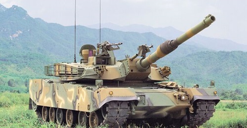 The K1A2 is the upgraded version of the K1A1 MBT, which features a 120 mm smoothbore gun and is seen here taking part in an RoK Army exercise.