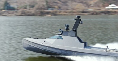 LIG Nex1's reconnaissance unmanned surface vessel.