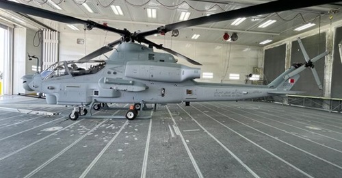 With the roll-out of the first AH-1Z for Bahrain, it was revealed that the kingdom's fleet will feature a 'unique' two-tone grey colour scheme.