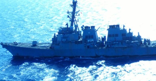Guided-missile destroyer USS 
        
        , pictured here operating in the Red Sea, faced Houthi missile and unmanned systems attacks, informing naval operational concepts.