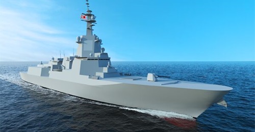 A computer-generated image of Japan's future Aegis System Equipped Vessel.