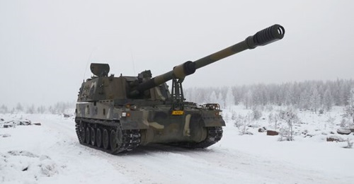 A K9 SPH undergoing trials in Finland in 2016. Finland is buying five more K9s, in addition to the 48 it ordered in 2017.