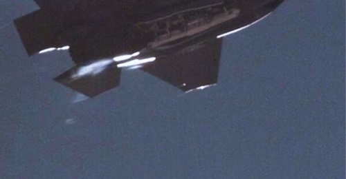A file photo of an F-35A dropping a B61 nuclear bomb during trials. NATO is now holding its annual deterrent exercises that will involve the F-35A for the first time.