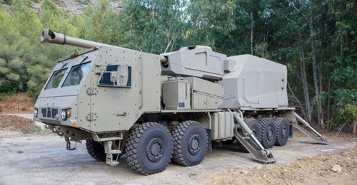 Elbit Systems of America builds its self-propelled wheeled howitzer at a facility in South Carolina.