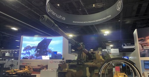 Hanwha Defense displayed its K9A1 Thunder self-propelled howitzer at AUSA 2021 in Washington, DC.