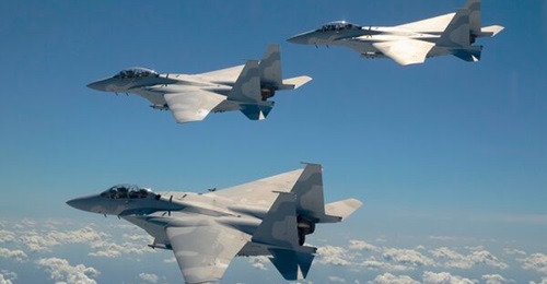 Seen during pre-delivery trials in the United States, the first of an official 36 F-15QA combat aircraft for the QEAF are now en route to Qatar.