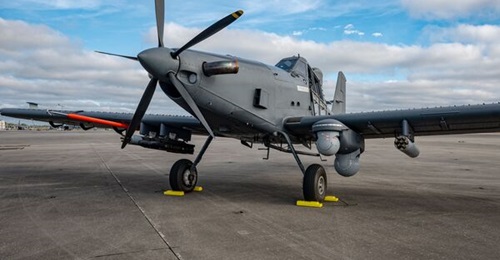 A US Air Force OA-1K Skyraider II at Hurlburt Field, Florida, in January 2025. AFSOC has now taken formal delivery of its first OA-1K.