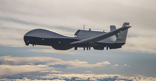 The US will deploy Northrop Grumman MQ-4C Tritons (pictured) at Kadena Air Base in Okinawa to enhance surveillance around the area.