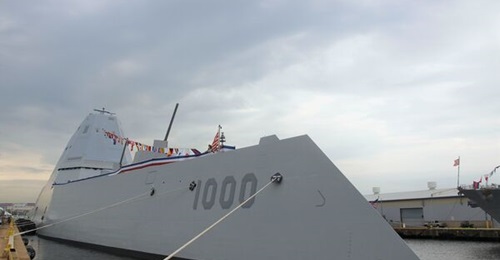 Shown here before being modified for hypersonic missiles, USS 
        
         is set to be the first US Navy sea-based platform for the weapons.