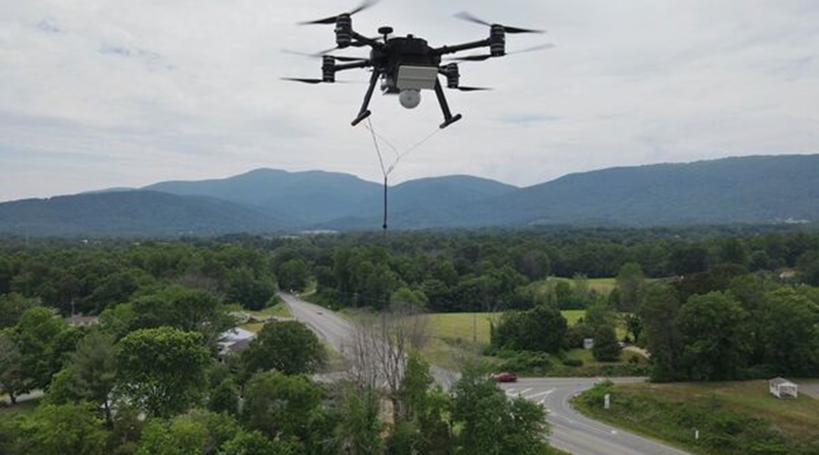 Zenith Quad 8 tethered UAV with radar.