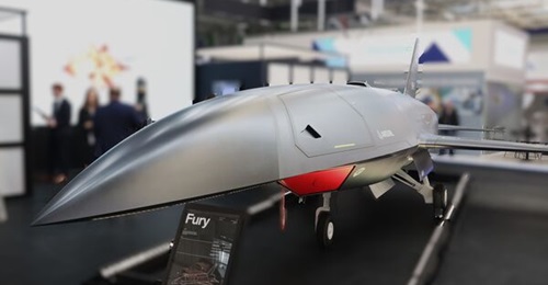 A full-scale model of the Fury was displayed at the Paris Air Show 2025. Anduril is eyeing the Luftwaffe's ECW requirement, as it looks to promote the 'loyal wingman' across Europe.