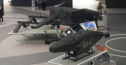 The QX Series of small VTOL UAVs was showcased at the Dubai Airshow 2021.