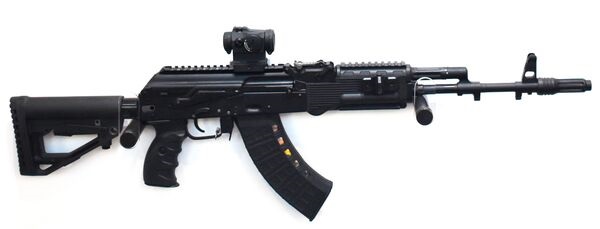 India is expected to sign a deal with Russia in December to locally produce about 700,000 Kalashnikov AK-203 assault rifles (seen here) for the Indian military.
