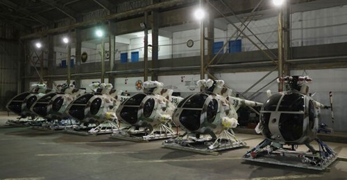 Seen shortly after being offloaded from a cargo aircraft in early October, the six 'Little Bird' helicopters for Lebanon have been revealed to be a previously unknown MD 530F+ standard.