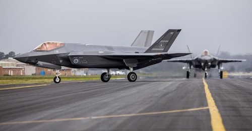 One of the three new F-35A Lightning II aircraft that arrived at RAAF Base Williamtown on 18 November, bringing the total number of F-35s in the country to 44.