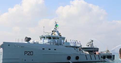 One of the two Damen FCS 5009 patrol vessels that arrived in Djibouti on 22 November.