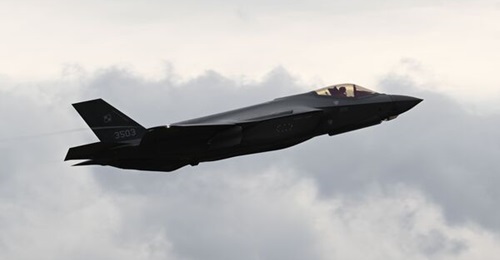 A Polish Air Force F-35A Husarz at Ebbing Air National Guard Base in the US. Poland has now ordered AIM-120D-3 AMRAAMs to arm them.