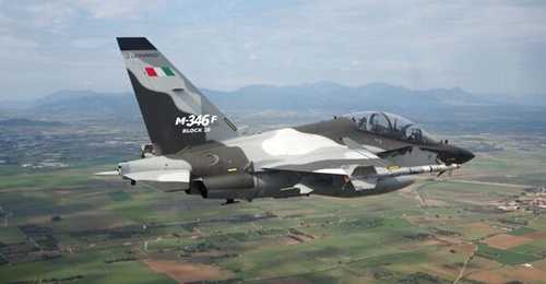 Austria is buying 12 Leonardo M-346F Block 20 jets (pictured with the designation Photoshopped onto the aircraft tail) to replace its retired Saab 105s.
