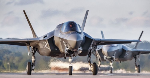 Seen during their arrival at RAF Marham in 2018, the UK's F-35 force has been declared ready for land-based combat operations.
