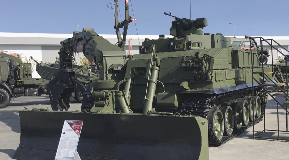 The UBIM AEV, pictured with an excavator bucket.