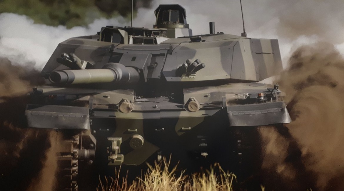 At IAV 2019, Rheinmetall unveiled its proposal for the Challenger 2 LEP, which includes a new turret with day/night sights for the commander and gunner, and a new L55 120 mm smoothbore gun.